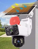 Güneş Panelli Solar 4G 6MP Dual Lens Sirenli Güvenlik Kamerası - 6