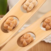 Masaj Tekerli Doğal Ahşap Sırt Kaşıyıcı 47x4 cm – Ergonomik El Yapımı Kaşıma Aleti - 4
