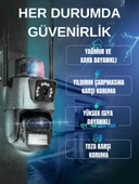 Wi-Fi Güvenlik Kamerası Çift Kameralı 360° Dönebilen Hareket Algılayıcı Gece Görüşlü Telefon Kontrollü Kamera - 2