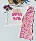 Real Super Girl Kız Çocuk Takım – Beyaz/Pembe - 1