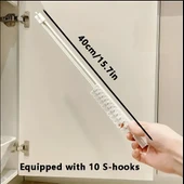 Duvara Monte Çok Amaçlı Mutfak Gereç Tutucu Pratik ve Düzenleyici Askı Sistemi thumbnail 3