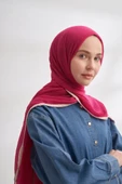 Müslin Biyeli Şal  -90 x 200- 3352-01 - 7