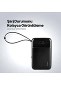 Ttec 2BB215 ReCharger Pro LCD 10.000mAh PD 22,5W Kablolu Taşınabilir Hızlı Şarj Aleti Powerbank thumbnail 7