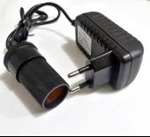 Çakmak Adaptörü Araç Çakmaklık Çevirici  Ev Tipi Çevirici Adaptör 18W/1.5A/12Volt - 2