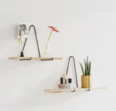 KUZELA Ahşap Raf - 2