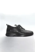 Kadın Siyah Hakiki Deri Akıllı Bağcıklu Günlük Ayakkabı - 1