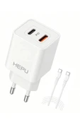 Hepu HP-C39 Yeni Nesil GAN 35W  Type-C USB-C PD + USB QC Hızlı Şarj Adaptörü - 1