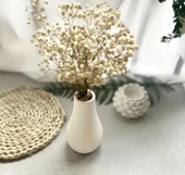 Minimal Beyaz bohem Dekoratif Vazo - 1
