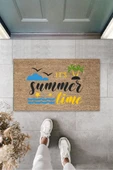Bej Kapı Önü Paspası It's Summer Tıme Desen  K-3281 - 1