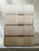 4lü Havlu Seti Rainbow Kahve 50x85cm - 2