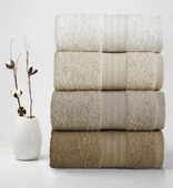 4lü Havlu Seti Rainbow Kahve 50x85cm - 1