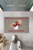Dijital Baskı Kişiye Özel İç Kapı Dekorasyon Paspas PS11294 - 1