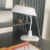 By Nevser® Dokunmatik 3 Farklı Büyük LED Işıklı Çalışma Masası Üstü Kıvrılabilir Başlıklı Lamba - 4
