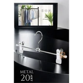 Modacar Metal Etek Pantolon Askısı - Mandallı Etek Askısı Pantolon Askısı 20 Adet - 1