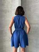 Yakalı şort tulum - 5