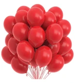 PASTEL BALON KIRMIZI 50 ADET - 1