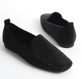 Feles Triko Taş Küt Burun Kadın Babet Ayakkabı thumbnail 6