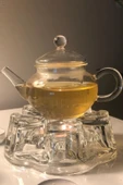 2’li Set Cam Demlik ve Cam Isıtıcı Süzgeçli Demlik 250 ml Bitki Çayı Demliği Borasilikat - 2