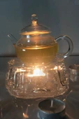 2’li Set Cam Demlik ve Cam Isıtıcı Süzgeçli Demlik 250 ml Bitki Çayı Demliği Borasilikat - 6