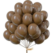 PASTEL BALON KAHVERENGİ 50 ADET 12 INC - 1