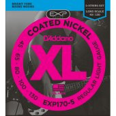 DAddario EXP170-5 Bas Gitar Teli Seti 5 Telli Coated Nikel 45-130 - 1