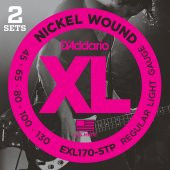 DADDARIO EXL170-5TP (2 SET) BAS GİTAR TEL SETİ , 5 TELLİ, XL, 45-130,  Bas Tel Set 5 Telli 045-130 5Str - 1