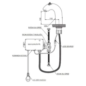 GPD Fotoselli Lavabo Bataryası 105 Siyah Rose Kelebek (PVD) Çift Su Girişli - 2