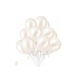 METALİK BALON BEYAZ 50 ADET thumbnail 1