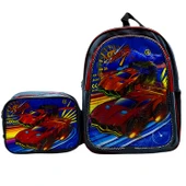 Gen-Of 2 Bölmeli Yarış Arabası Okul Sırt Çantası Ve Beslenme Çantası Mavi KOD:1309 thumbnail 1