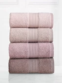 4lü Havlu Seti Rainbow Pudra 50x85cm - 4