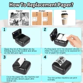 Mini Fotoğraf Resim Yazıcı Kablosuz Etiket Yazıcı Baskı Makinesi Ios Android Uyumlu Termal Printer - 4