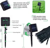 Solar Güneş Enerjili 8Mod Bahçe Aydınlatma Su Geçirmez 30Metre 300led Çok Renkli - 2