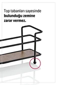 Alice Ahşap Tabanlı Metal Standlı 4'lü Çift Kapaklı Cam Baharatlık Seti - Tuzluk Biberlik - 5