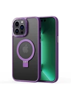 Apple iPhone 14 Pro Max Kılıf M-safe Wireless Şarj Özellikli Standlı Zore Ting Kapak - 1