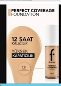 Flormar Perfect Coverage Yüksek Pigmentli & Yarı Parlak Bitişli SPF15 Fondöten - 121 Goldn Ntrl - 3
