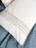 Cottonbox Tek Kişilik Lastikli Çarşaflı Pike Takımı Aura Pebble Indigo - 3