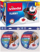 Vileda Turbo Pedallı Temizlik Seti (Komple Set)+ Turbo Yedek Mop Paspas Ucu Mikrofiber (2 Adet) thumbnail 1
