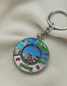 Anahtarlık Metal  Ay Yıldız Turizm  Antalya Görselli Çanta Araba Cüzdan Süsü - 3