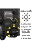 VANCKEY Taktik Peq-15 Pil Kılıfı Kutusu Kırmızı Nişangah Beyaz Led El Feneri Airsoft Paintball - 7