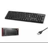 HADRON HDX2603 KABLOLU STANDART KLAVYE Q SİYAH - 1