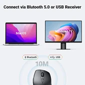 Ugreen Ergonomik Sessiz Çift Modlu Bluetooth ve Wireless Kablosuz Mouse - 9