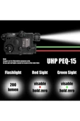 VANCKEY Taktik Peq-15 Pil Kılıfı Kutusu Kırmızı Nişangah Beyaz Led El Feneri Airsoft Paintball - 3