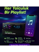 Multifunction 4x50W Bt 2xUsb 7Renk Ambians Aydınlatmalı Oto Teyp 959bt - 1