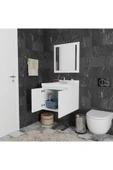 ROZBO MOBİLYA Helia Serisi 2 Kapaklı 60 cm Modern Banyo Dolabı - 1