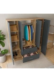 ROZBO MOBİLYA Dört Kapaklı 2 Çekmeceli Giyinme Dolabı 52x160x180 - 1