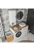 ROZBO MOBİLYA Modern Tek Kapaklı Aynalı Çok Amaçlı Banyo Dolabı - 8