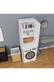 ROZBO MOBİLYA 2 Kapaklı 3 Raflı Çamaşır Makinesi Dolabı Alt Üst Takım 65 x 62 - 4