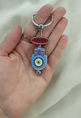 Anahtarlık Metal Fatımı Ana Eli Göz Nazar Türkiye Yazılı Çanta Araba Cüzdan Süsü - 2