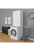 ROZBO MOBİLYA 2 Kapaklı 3 Raflı Çamaşır Makinesi Dolabı Alt Üst Takım 65 x 62 - 7