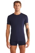 Kom Enzo Bisiklet Yaka Modal Erkek Lacivert Tshirt - 1